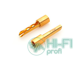 Разъемы для акустических кабелей TTAF Gold Crimp banana, пара