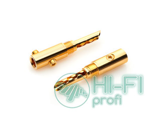 Разъемы для акустических кабелей TTAF 934051 Banana Gold, пара