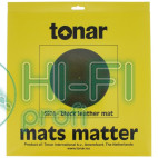Мат из черной кожи для опорного диска винилового проигрывателя Tonar Black Leather Mat art.5978 фото 3