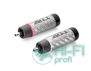 Разъемы для межблочных кабелей TTAF 93508 Professional Rhodium RCA Connector Carbon 9mm, пара