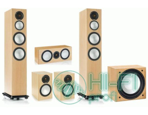 Комплект акустики 5.1 Monitor Audio Silver 8 + сабвуфер Silver W12 Natural Oak