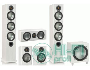 Комплект акустики 5.1 Monitor Audio Bronze 6 + сабвуфер Bronze W10 white