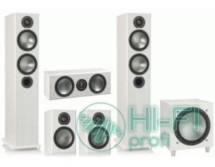 Комплект акустики 5.1 Monitor Audio Bronze 5 + сабвуфер Bronze W10 white