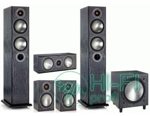 Комплект акустики 5.1 Monitor Audio Bronze 5 + сабвуфер Bronze W10 black