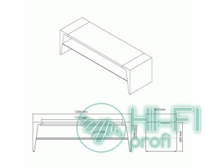 Подставка для AV аппаратуры NORSTONE Arken 1200 Bamboo
