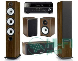 Домашний кинотеатр Акустика 5.0 Monitor Audio BX6 walnut + AV-ресивер Yamaha RX-V477