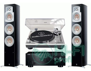 Стерео комплект Винил Audio-Technica AT-LP120USB + Yamaha A-S300 + Yamaha 555