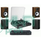 Стерео комплект Винил Audio-Technica AT-LP60 Bluetooth + Topaz AM5 + MONITOR AUDIO Monitor Reference 1 Black/Walnut фото 2