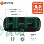 Портативні колонки Hi-Fi JBL MULTIMEDIA Charge 5 + Griffin 20000 mAh фото 9